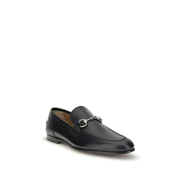 Black Calf Leather Bos Taurus Slip-On Loafers