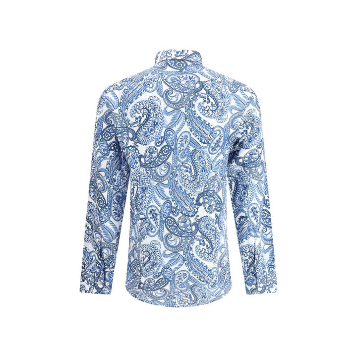 Blue Cotton Pattern Shirt