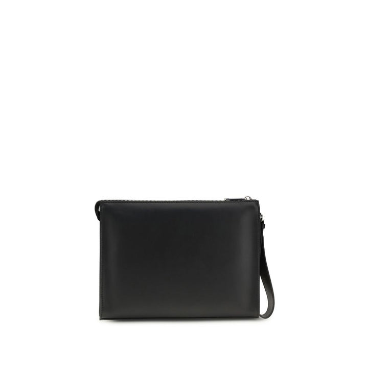 Black Calf Leather Bos Taurus Clutch Bag