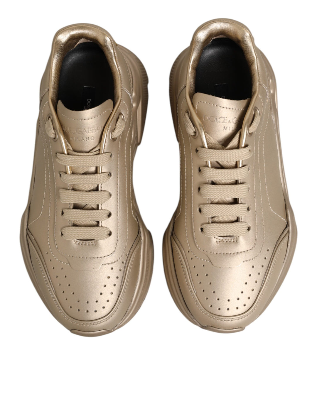 Gold Leather Daymaster Women Sneaker Shoes