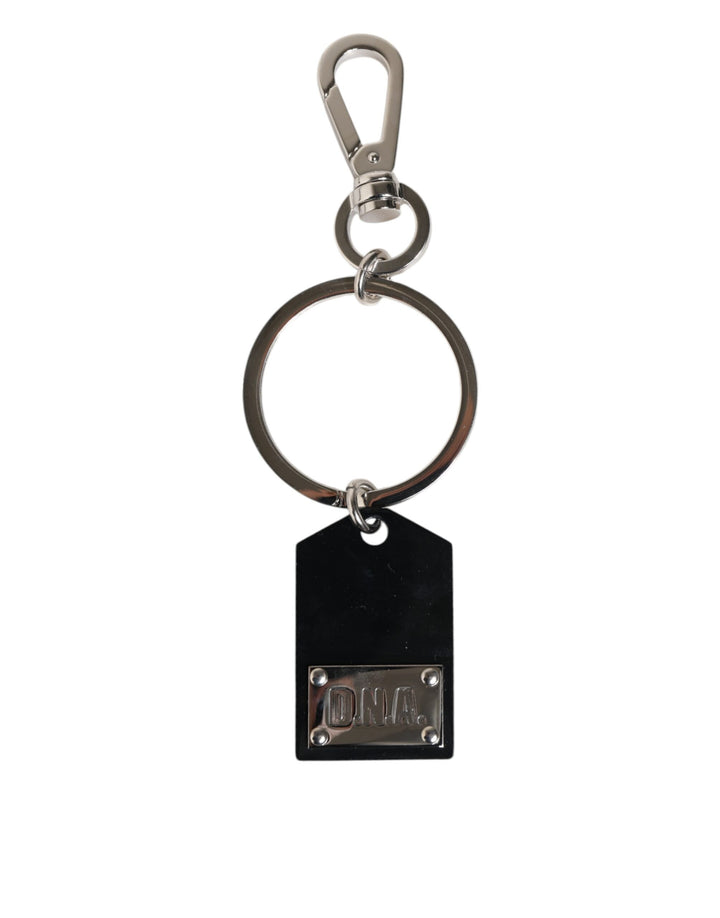 Black Sint Glass Plaque DG Logo Metal PlateKeychain Keyring