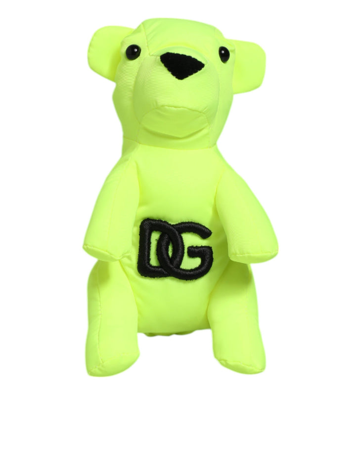 Neon Green Bear Embroidered Logo Men Keychain Clasp  Keyring