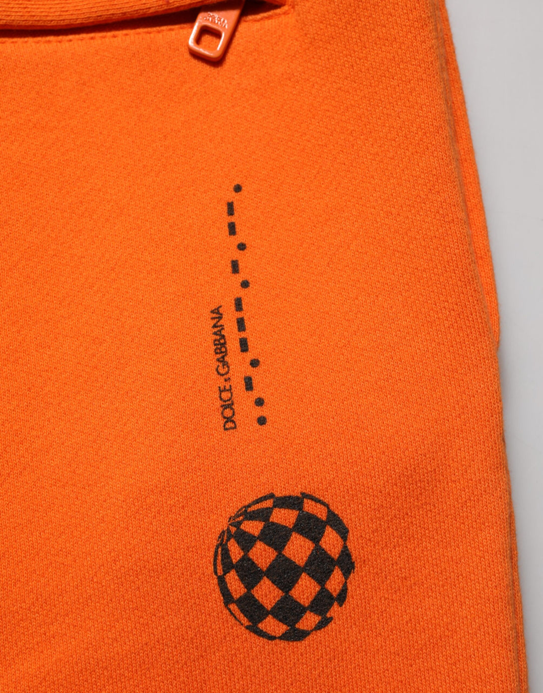 Orange Cotton DG VIB3 Logo Drawstring Sweatpants Pants