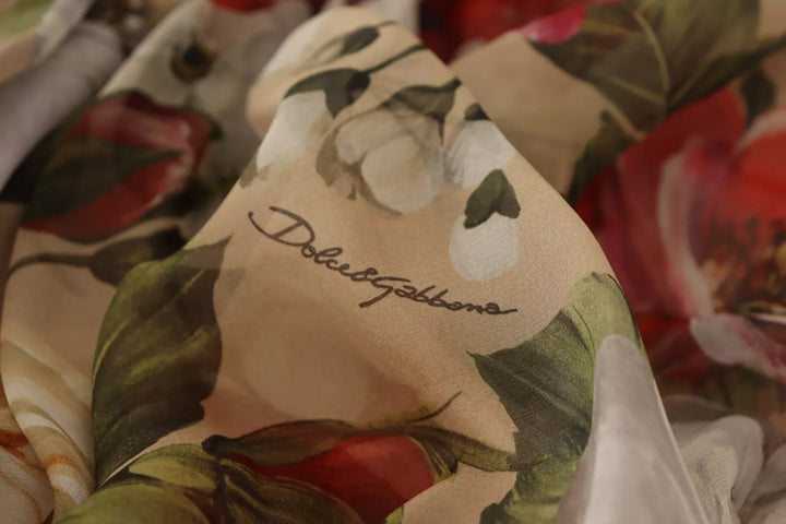 Beige Floral Sleeveless A-line Mini Dress