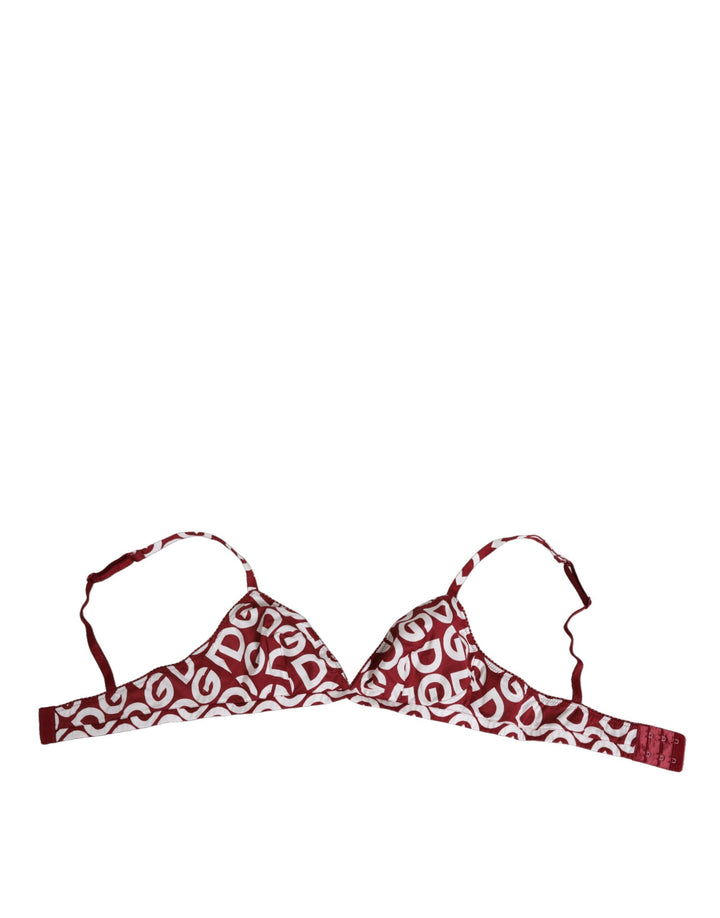 Red White Logo Mania Soft Cup Bra Underwear
