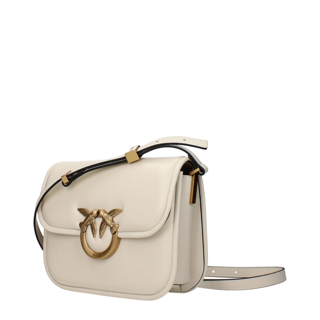 Beige Leather Crossbody Bag