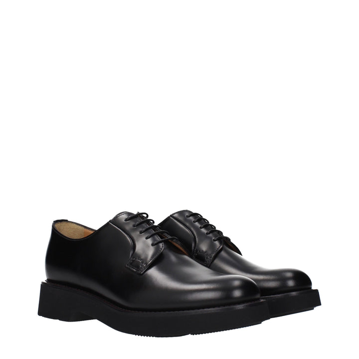 Black Leather Oxfords And Derbies