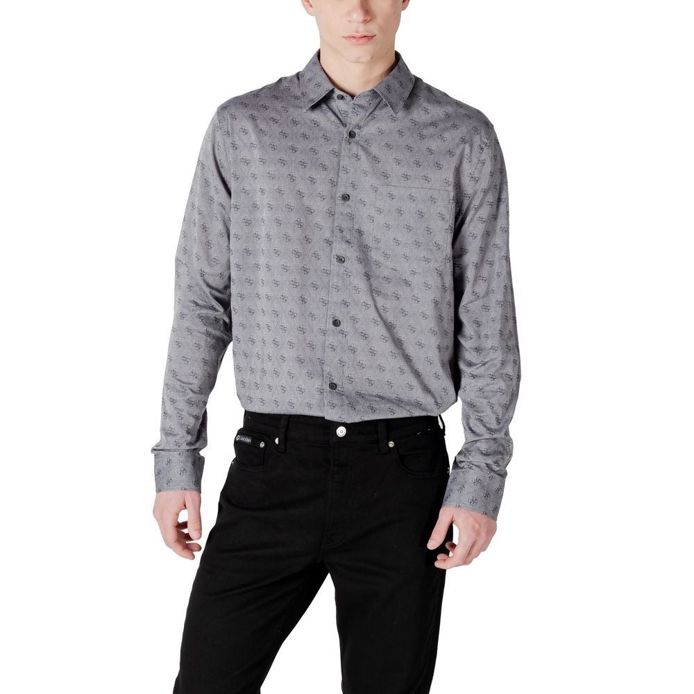 Gray Cotton Dress Shirt