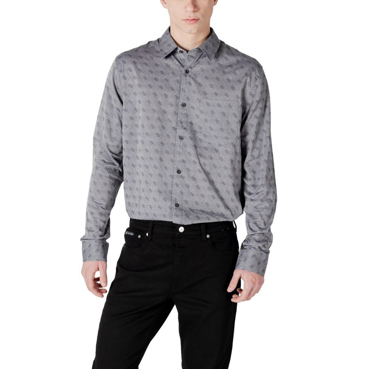 Gray Cotton Dress Shirt