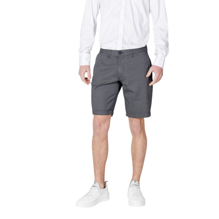 Blue Cotton Bermuda Shorts
