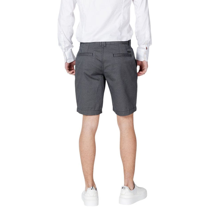 Blue Cotton Bermuda Shorts