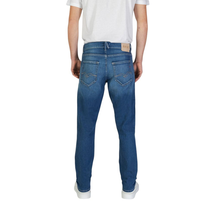 Blue Cotton Slim Fit Jeans