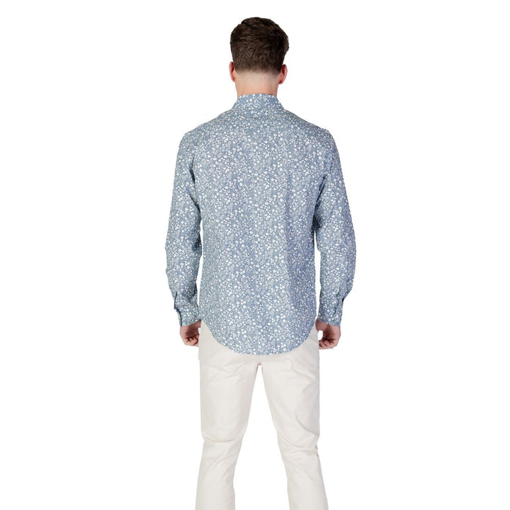 Blue Cotton Pattern Shirt