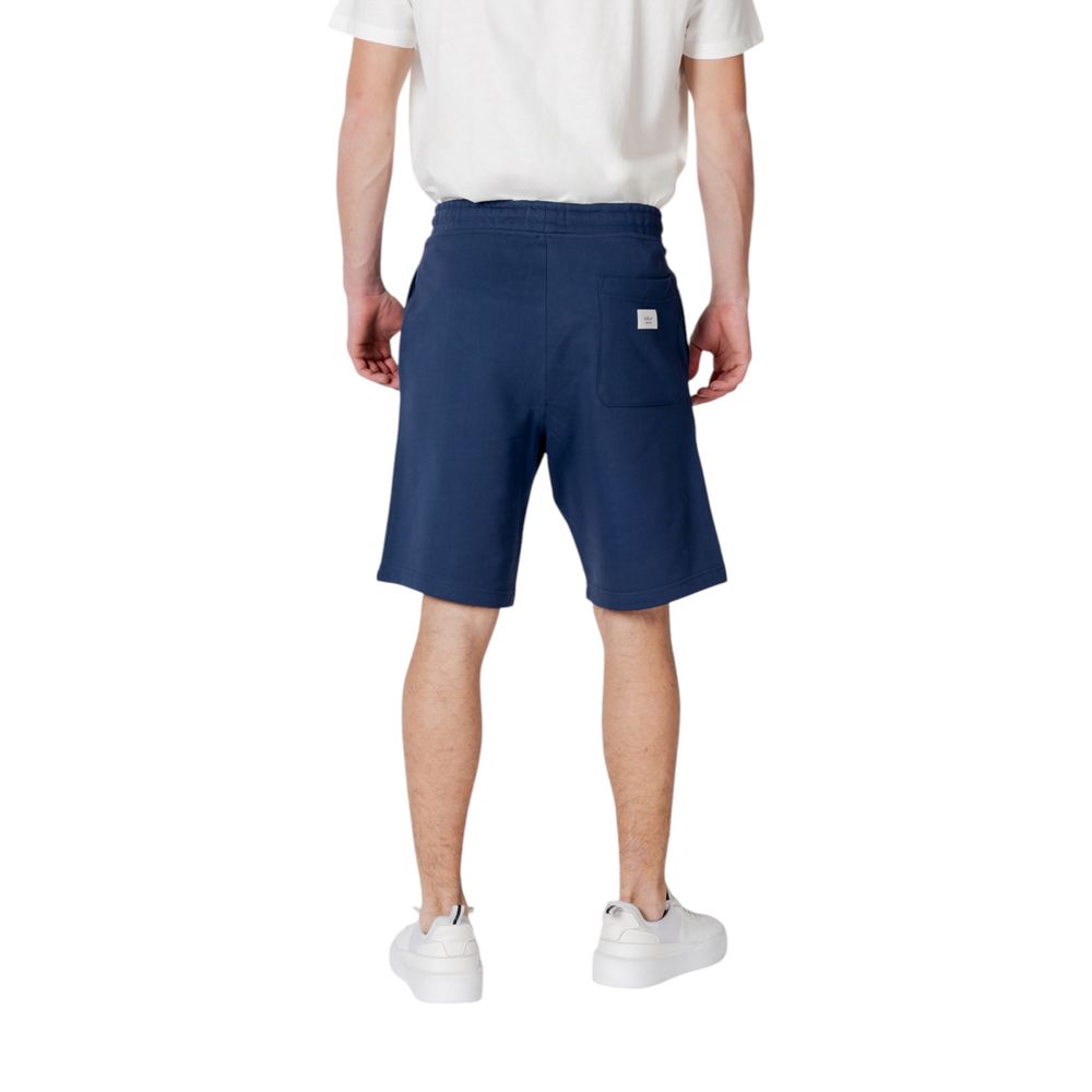 Blue Cotton Bermuda Shorts