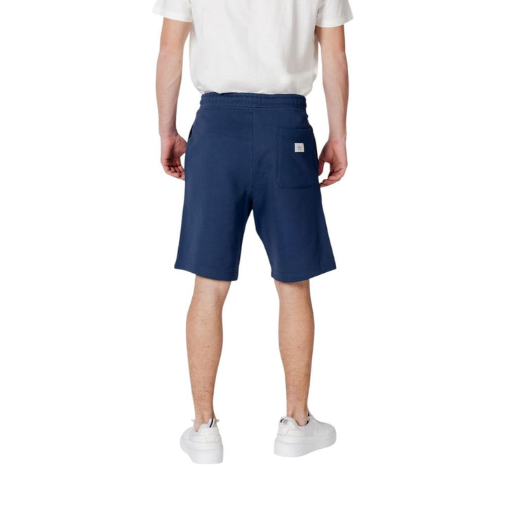 Blue Cotton Bermuda Shorts