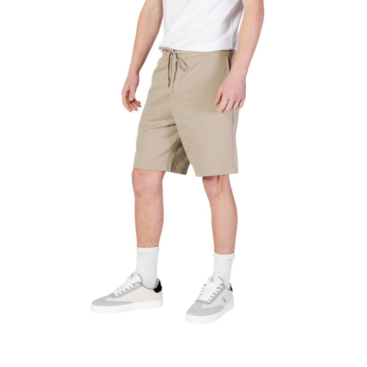 Beige Cotton Bermuda Shorts