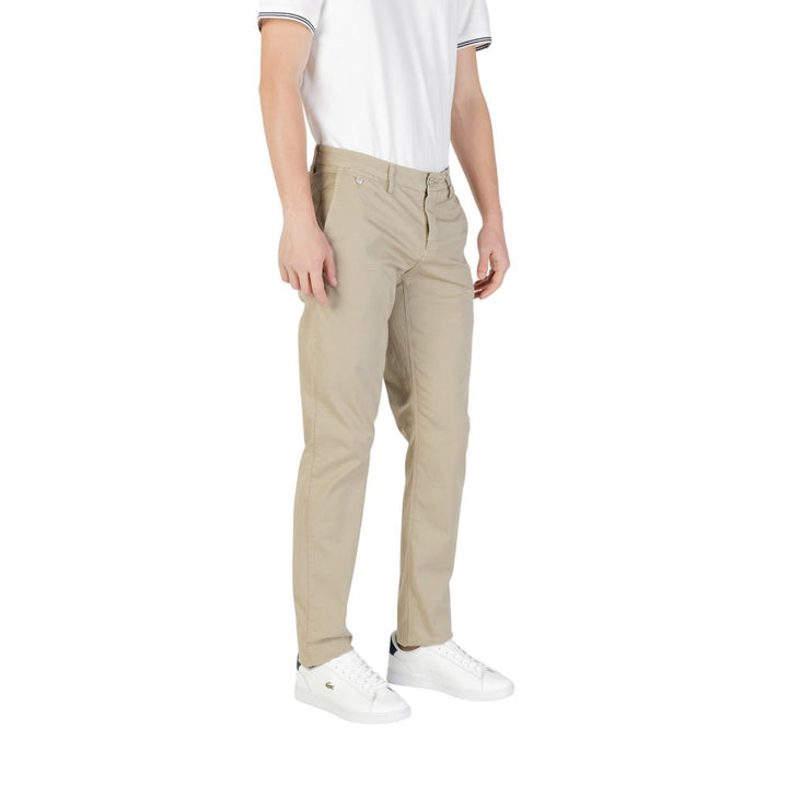 Bicolor Cotton Casual Pants