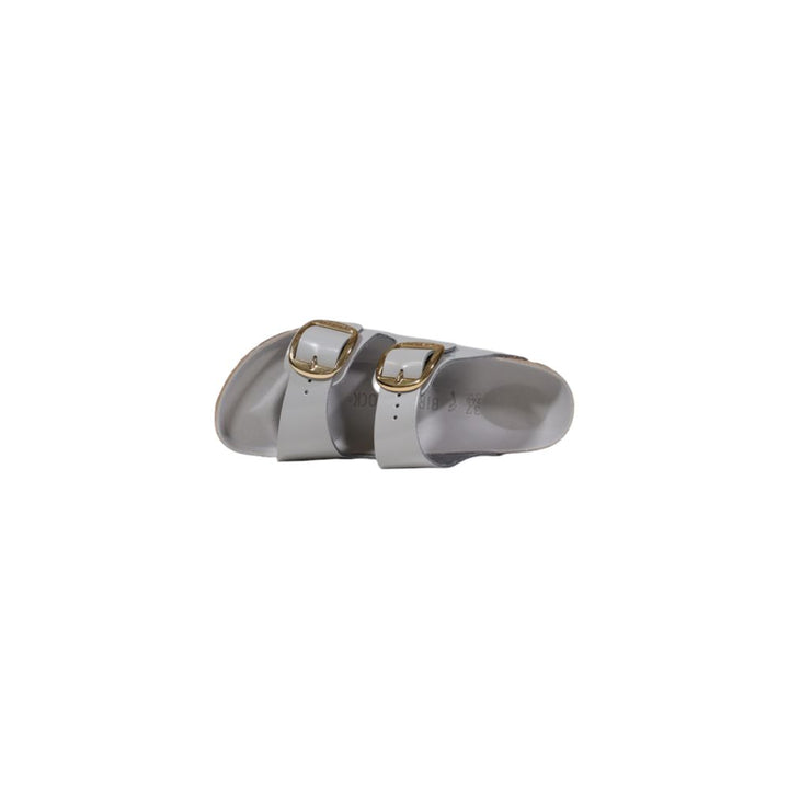 Gray Leather Slippers
