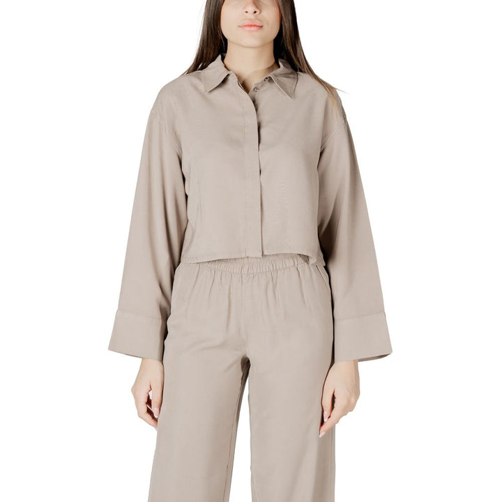 Beige Viscose Blouse