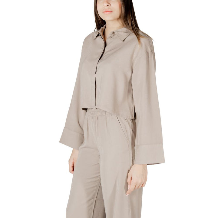 Beige Viscose Blouse