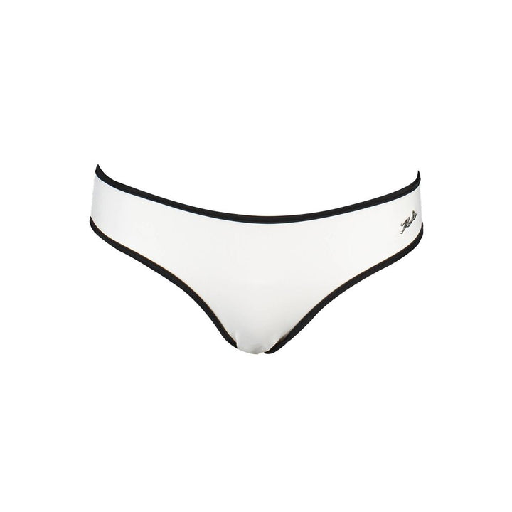 White Polyamide Women Swim Brief