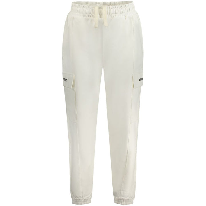 White Cotton Women Sweatpant