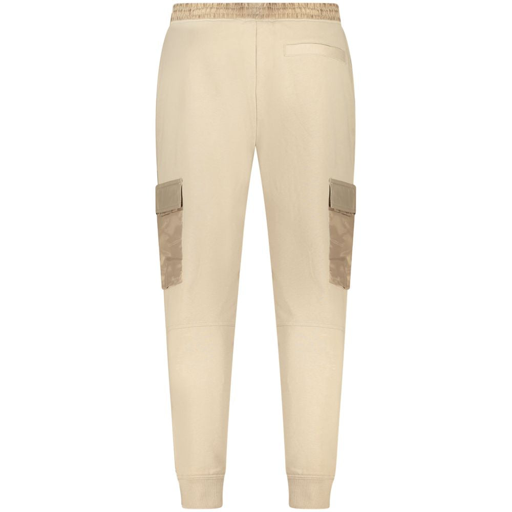 Beige Cotton Men's Jogger Trouser