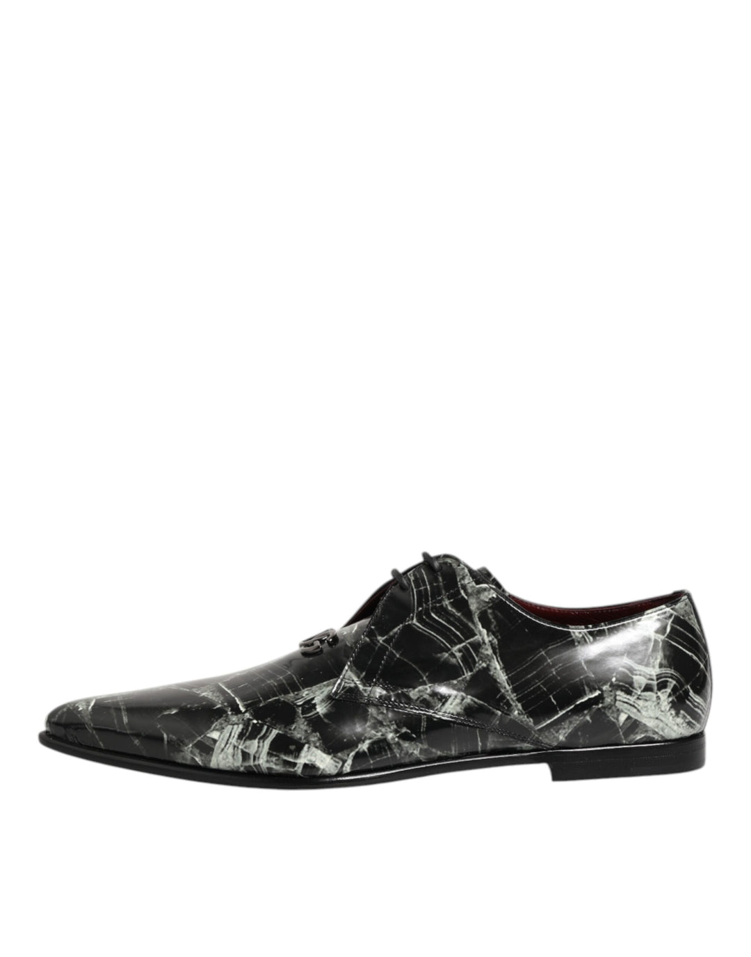 Marbled Pattern Dress Lace Up Derby Shoes