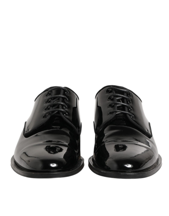 Black Leather Lace Up Derby Formal Dress Shoes