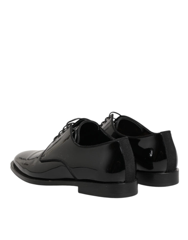 Black Leather Lace Up Derby Formal Dress Shoes