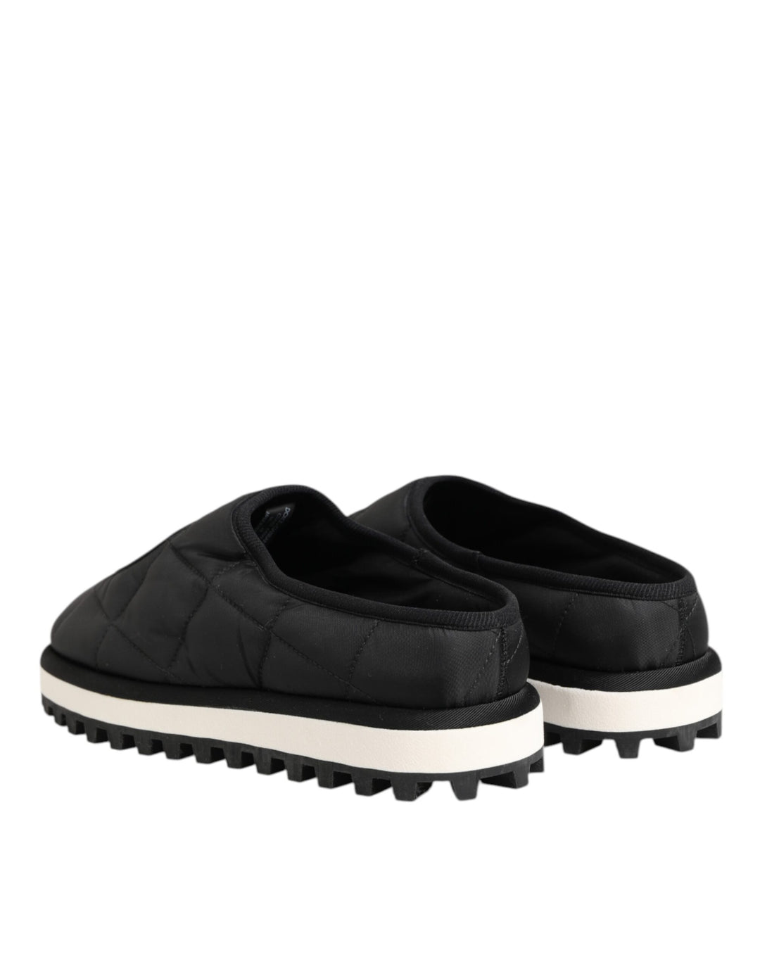 Black Nylon Low Top Slip On Sneaker Shoes