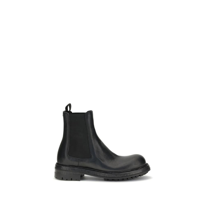 Black Calf Leather Bos Taurus Chelsea Boots