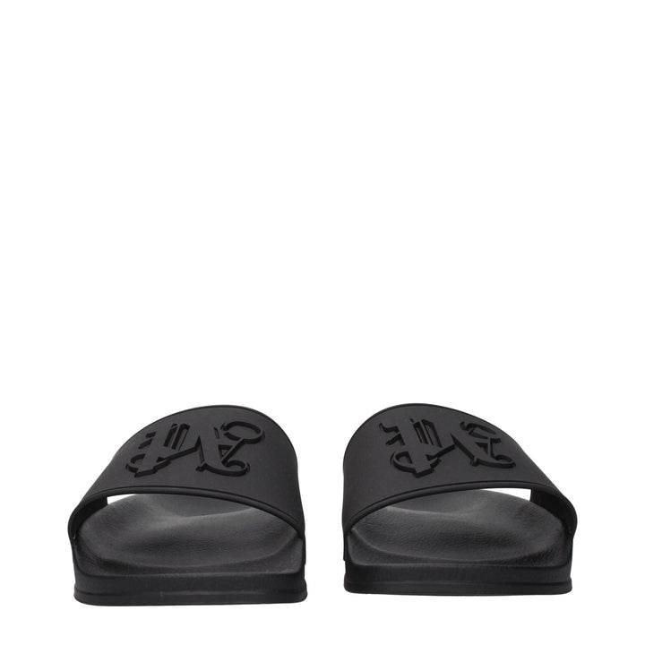Black Cotton Slippers