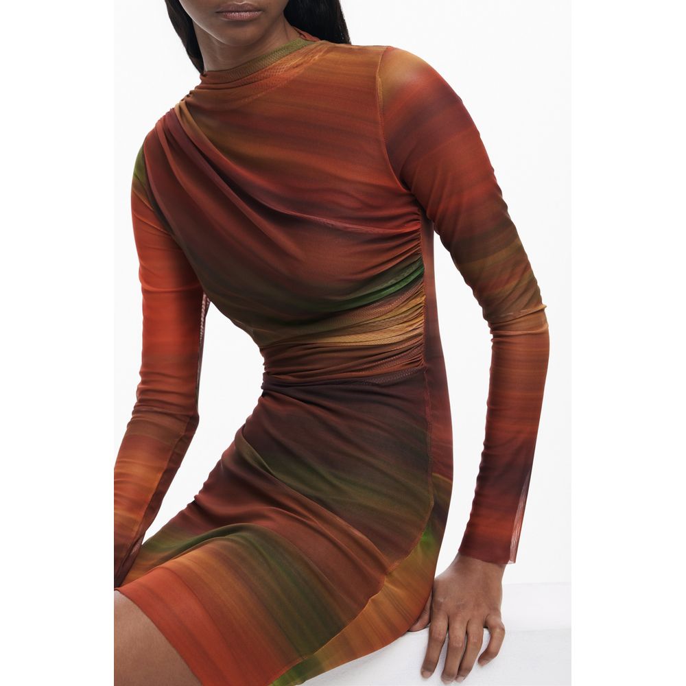 Arancione Polyester Women Dress