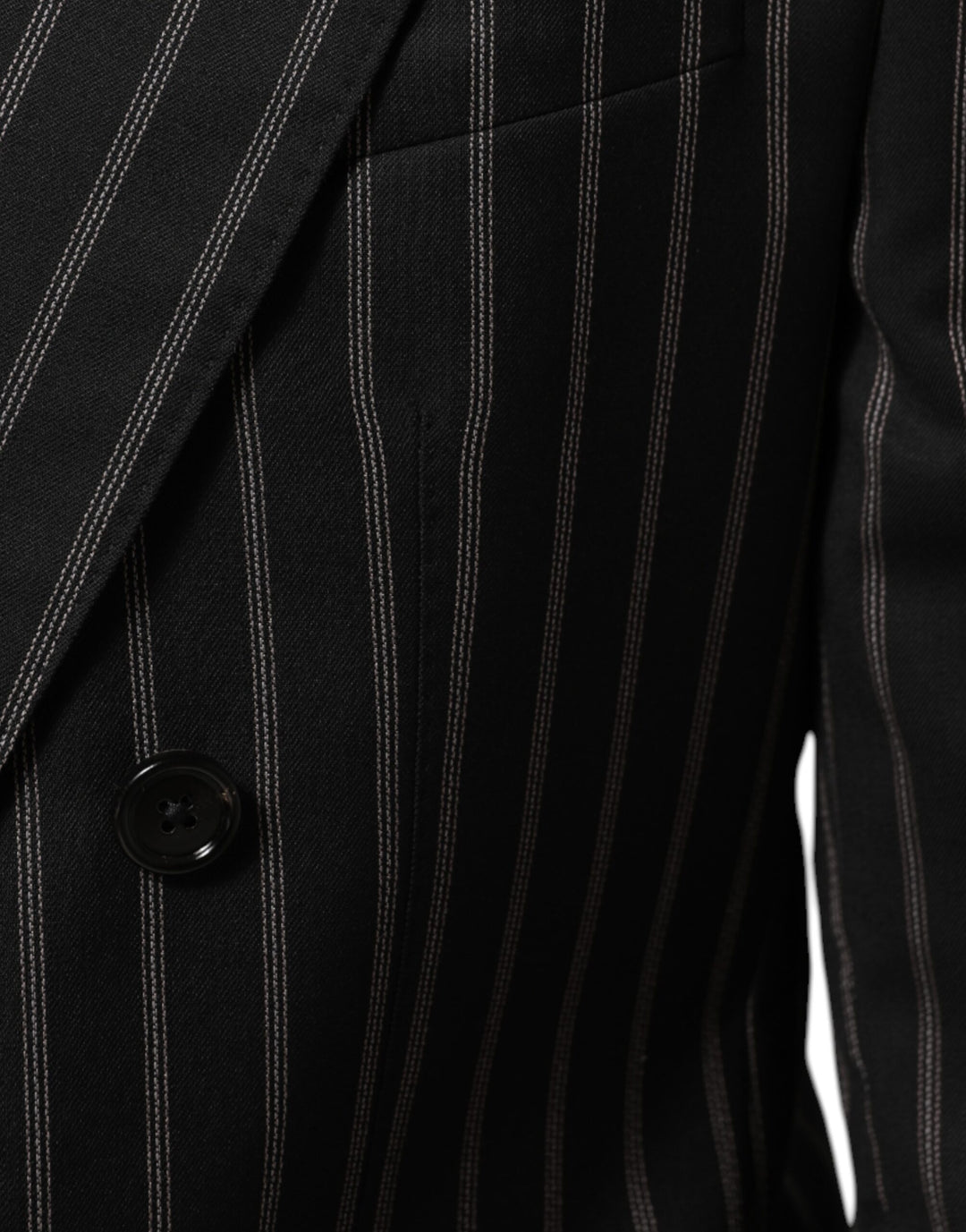 Black Stripes SICILIA 1 Button Suit Blazer