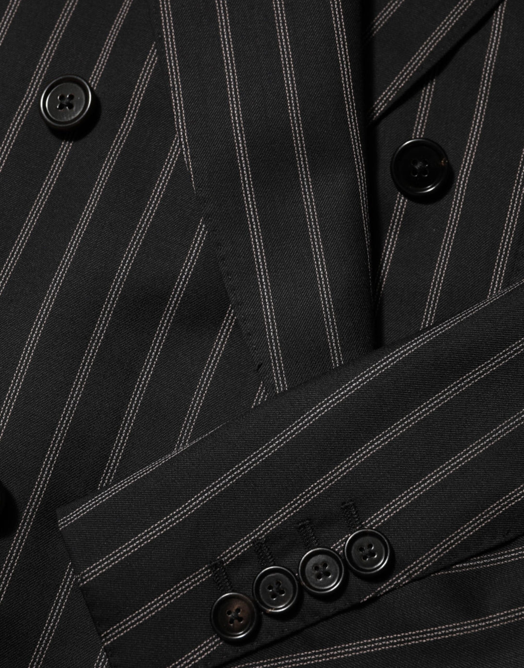 Black Stripes SICILIA 1 Button Suit Blazer