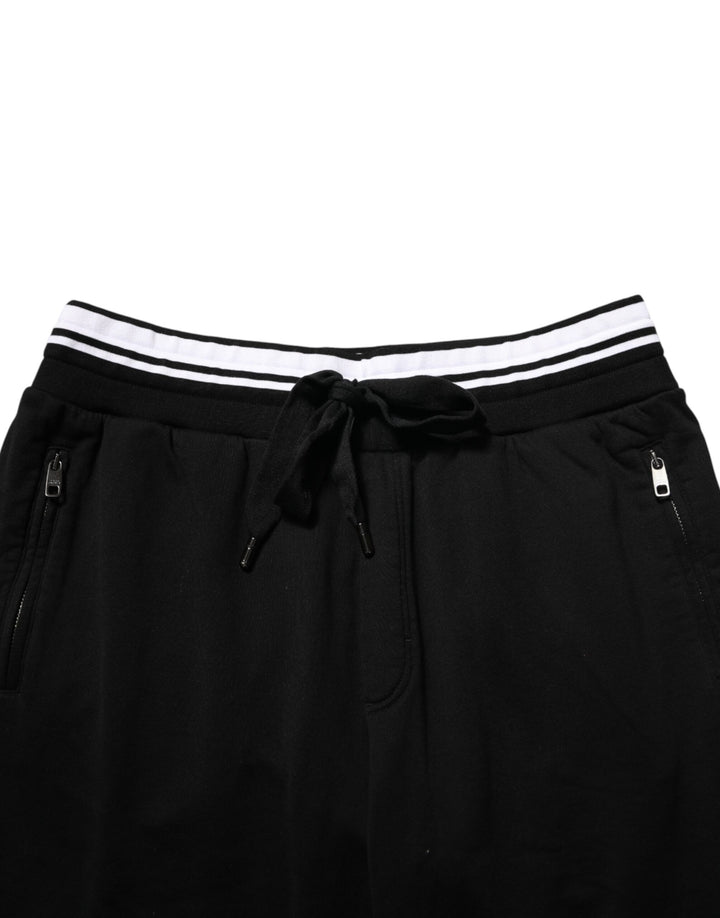 Black Cotton Sacred-Heart Men Jogger Pants