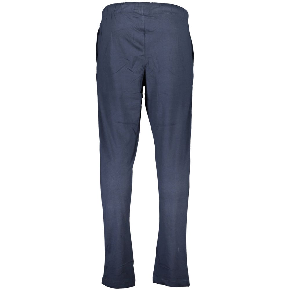 Blue Cotton Men's Track Pant