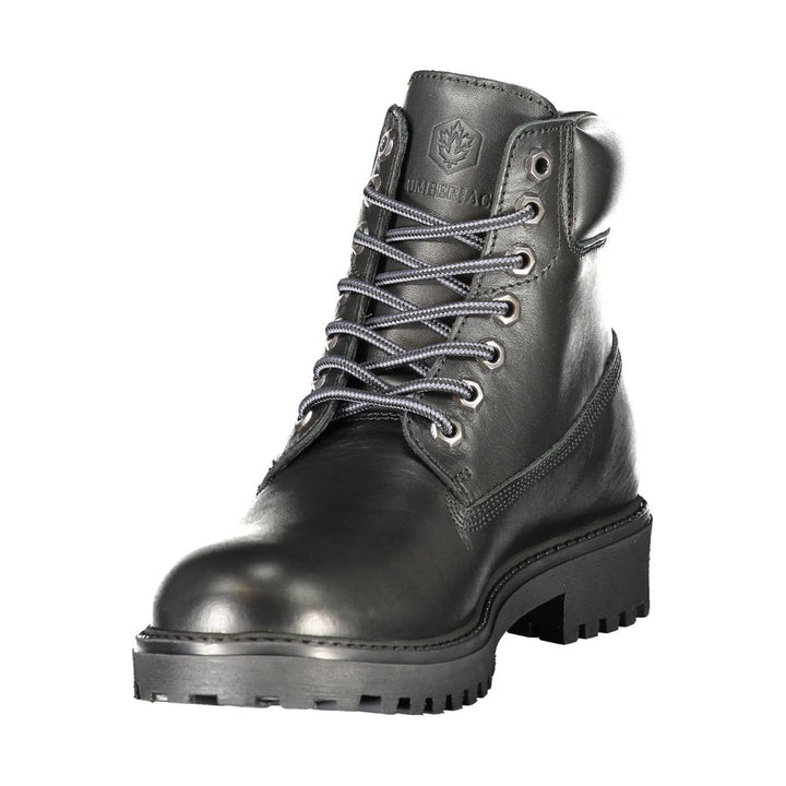 Black Leather Men's Boot