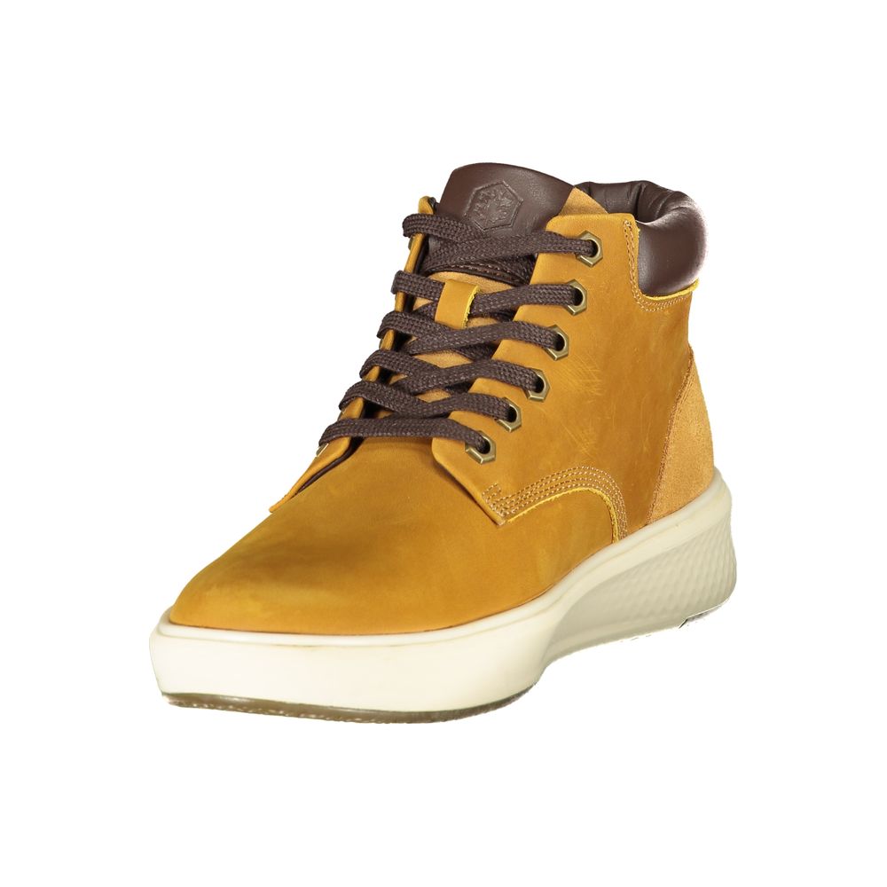 Yellow Polyurethane Men Sneaker