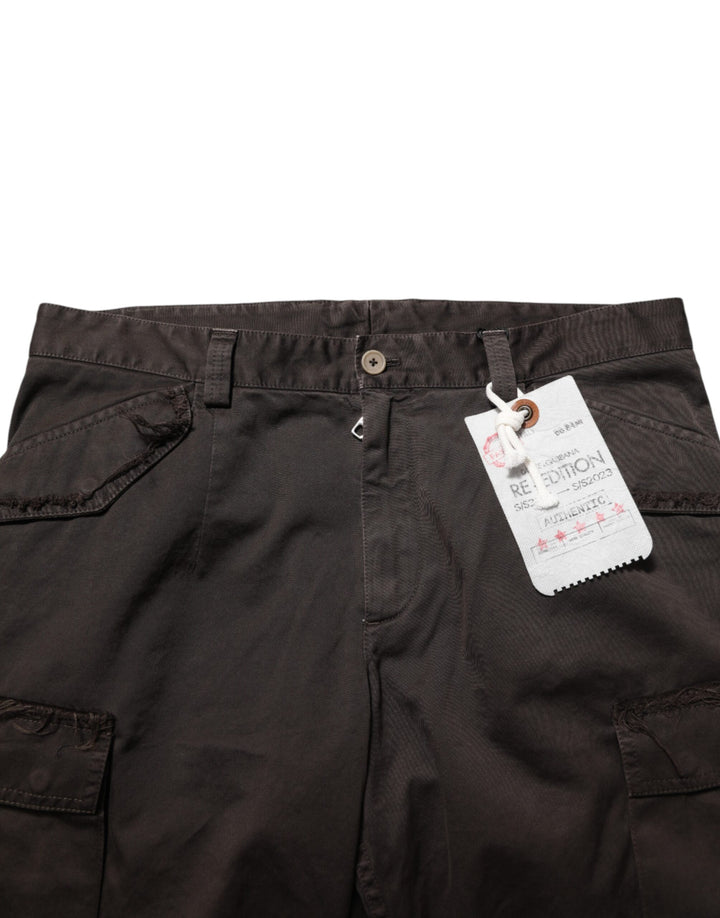 Brown Re- Edition Cotton Men Cargo Pants