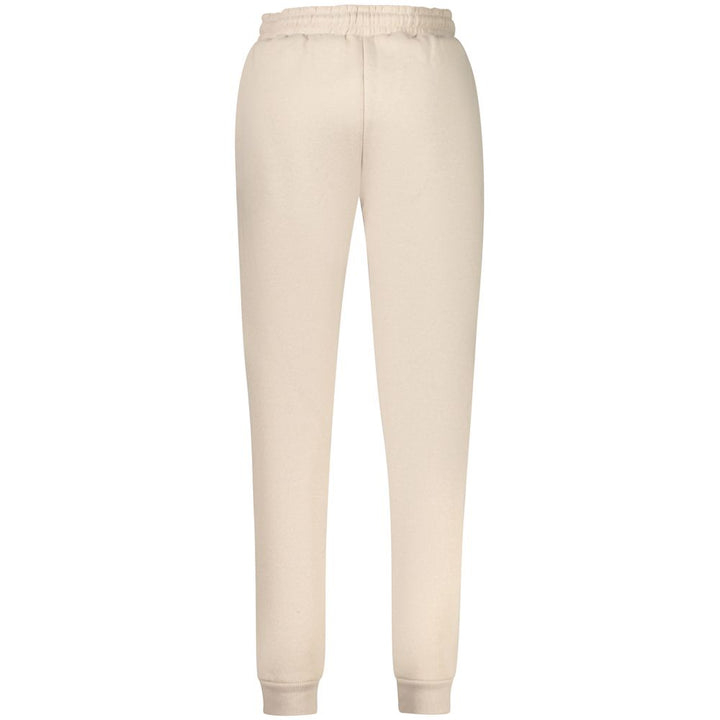 Beige Cotton Women Sweatpant