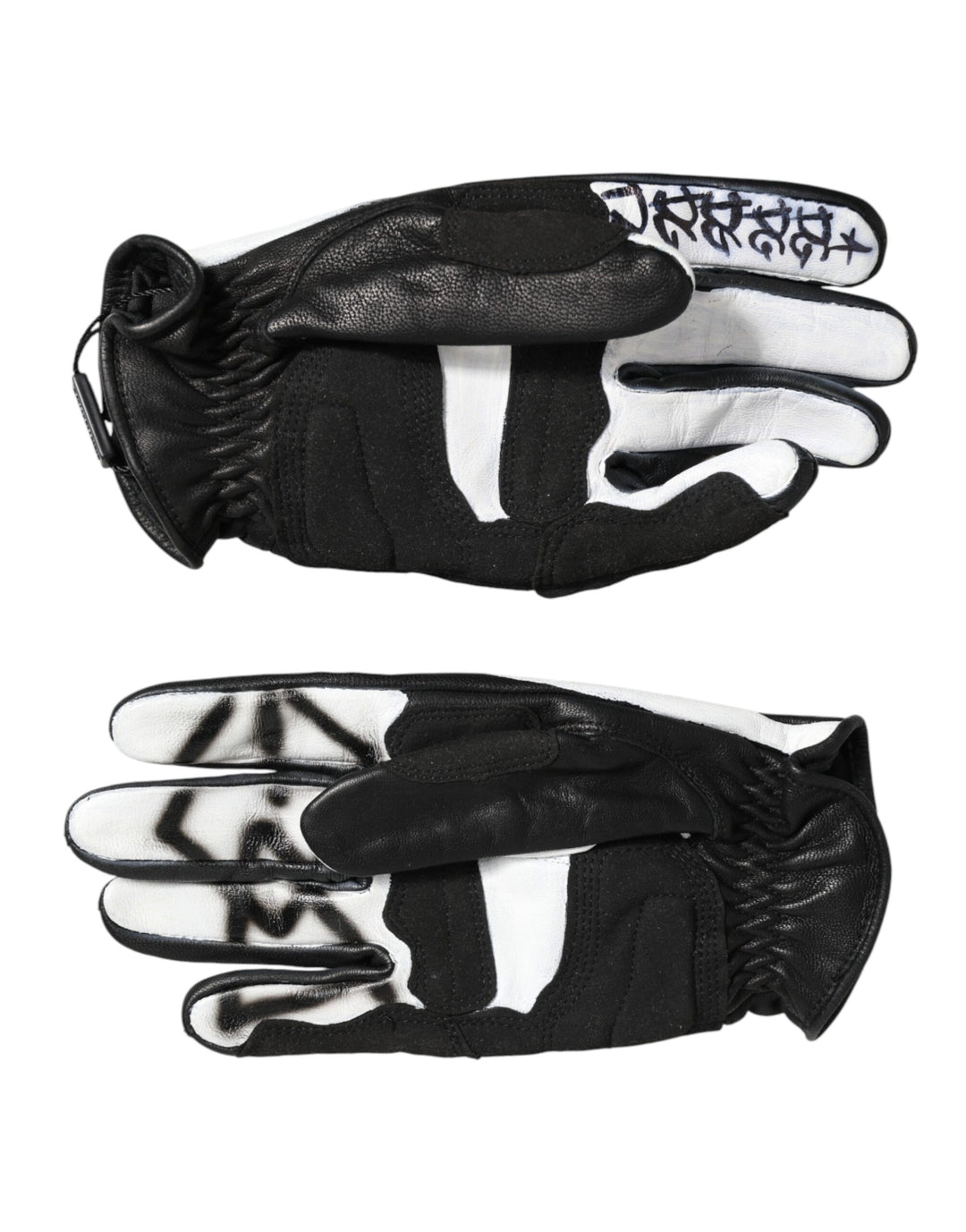 Gloves Black White Crystal Wrist Length Mitten  Gloves