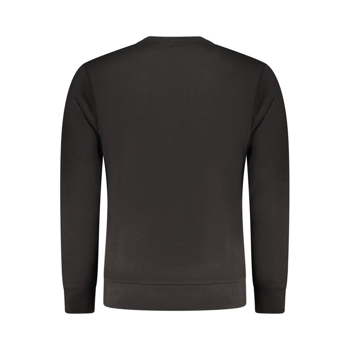 Black Cotton Men Sweatshirt