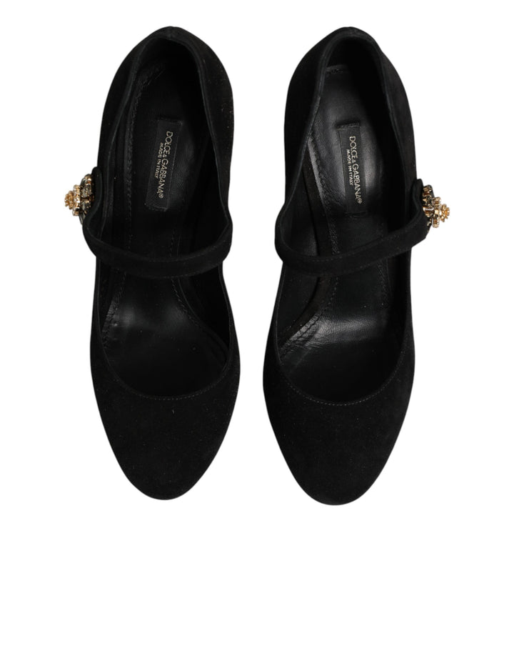 Black Embellsihed High Heels MARY JANES Shoes