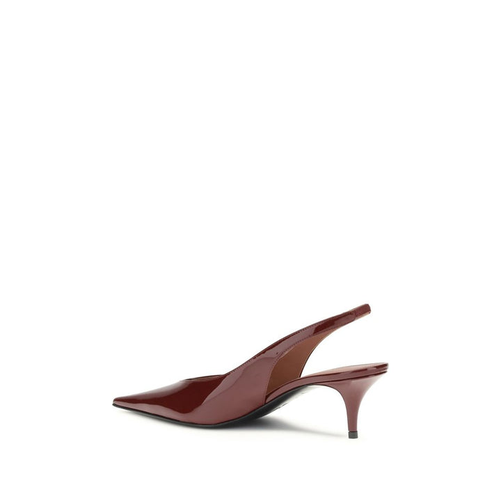 Bordeaux Calf Leather Bos Taurus Mid Heel Pumps