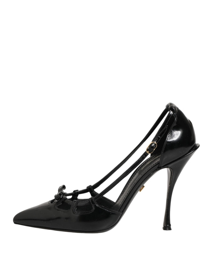 Black Patent Leather High Heels Pumps Shoes