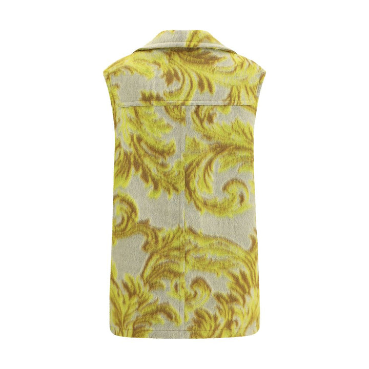 Bicolor Wool Sleveless Jacket