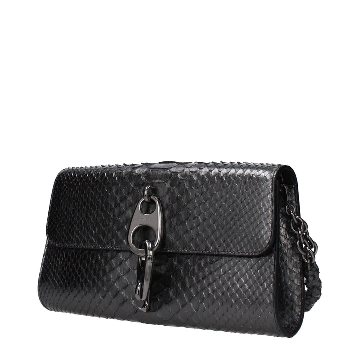 Gray Skin Clutch Bag