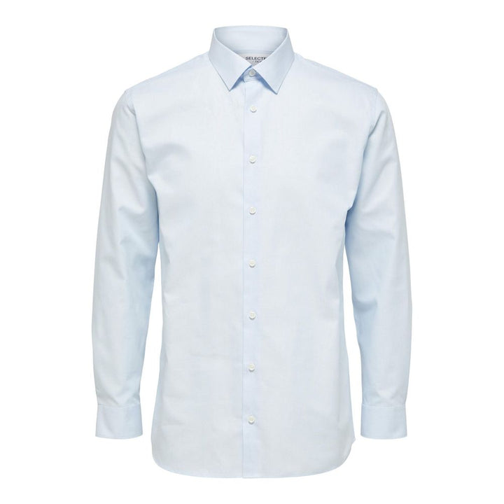 Blue Cotton Dress Shirt